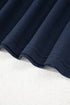 Modern Asymmetric Panel Geometric Seamed Short Sleeve Top